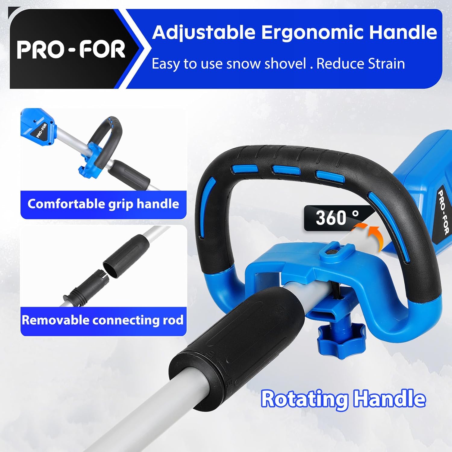 40V Cordless Snow Shovel with 2×4.0Ah Batteries & Fast Charger, Electric Snow Blower with 13.5 Width, 6.5 Depth, 26.5FT Throw Distance, Battery Powered Snow Removal Tool for Driveway